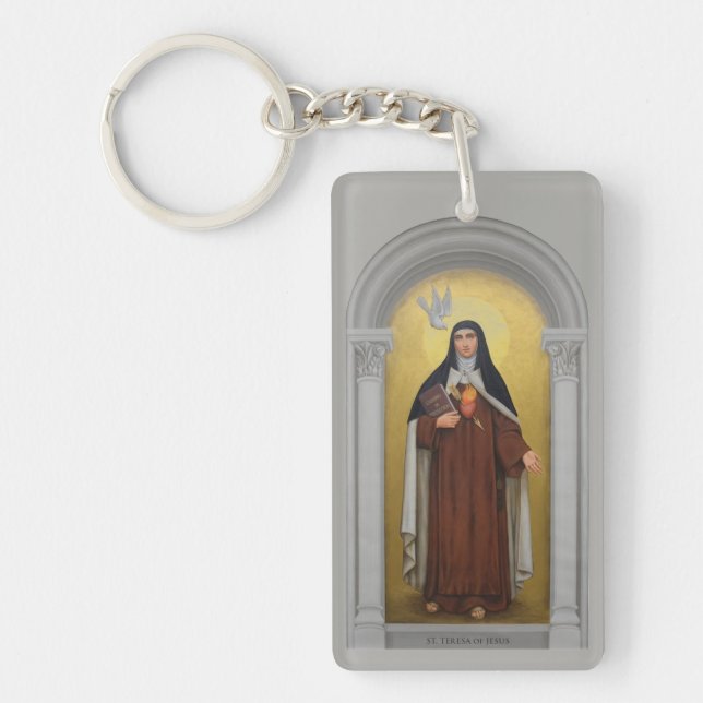 St. Teresa of Avila Teresa of Jesus Prayer Key Ring (Front)