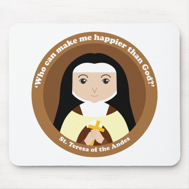 St. Teresa of the Andes Mouse Mat (Front)