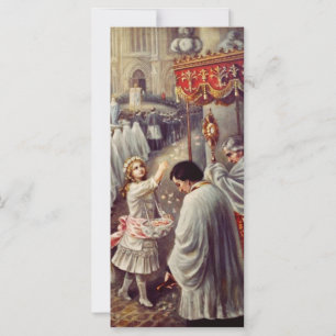 St. Teresa throws flowers to the Blessed Sacrament