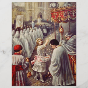 St. Teresa throws flowers to the Blessed Sacrament Flyer