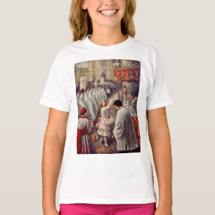 St. Teresa throws flowers to the Blessed Sacrament T-Shirt