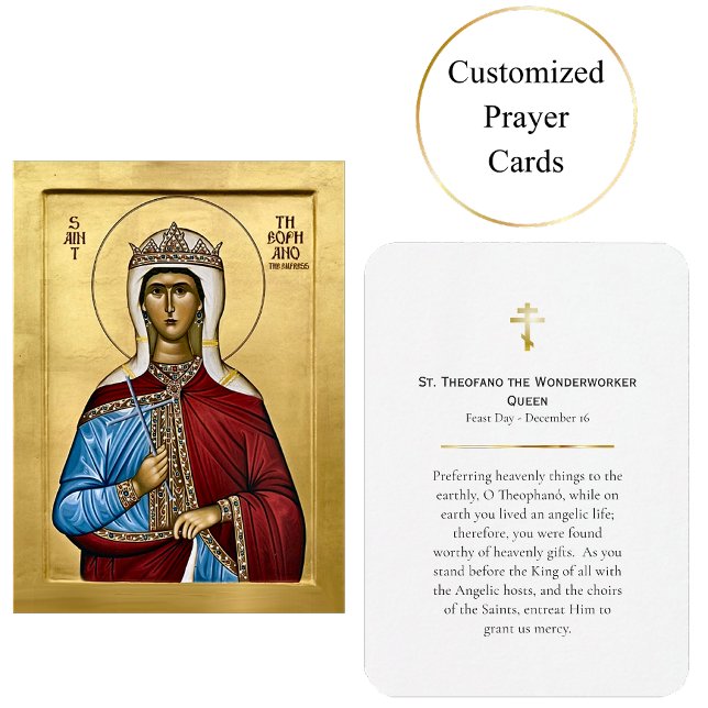 St. Theofano the Wonderworker Prayer Card  (Creator Uploaded)