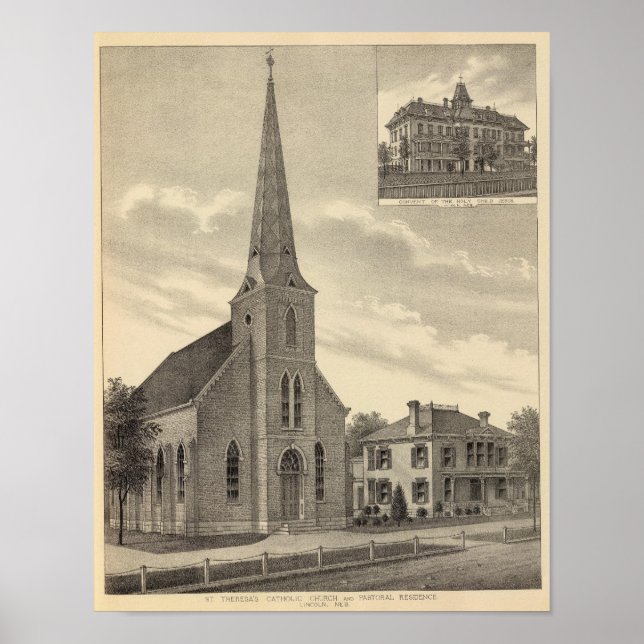 St. Theresa's Church, Nebraska Poster (Front)