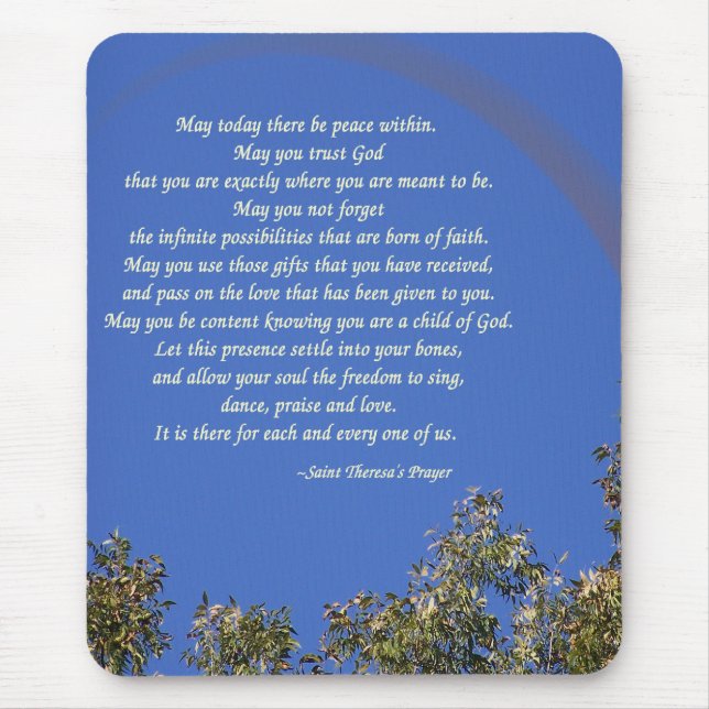 St. Theresa's Prayer Mouse Mat (Front)