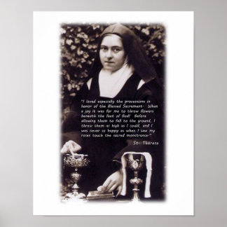 St Therese and The Holy Eucharist. Poster