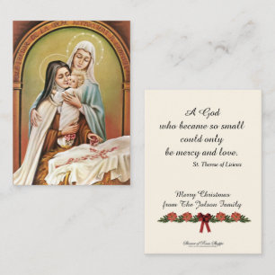 St. Therese Catholic Christmas Holy Card Prayer