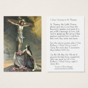 St. Therese Jesus Crucifix Pink Roses Novena Holy