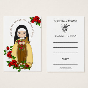 St. Therese Jesus Spiritual Bouquet Prayer Roses