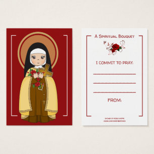 St. Therese Jesus  Spiritual Bouquet Prayer Roses