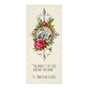 St. Therese Lisieux Catholic Funeral Prayer Card