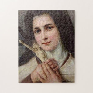St. Therese Little Flower with Crucifix Jigsaw Puzzle