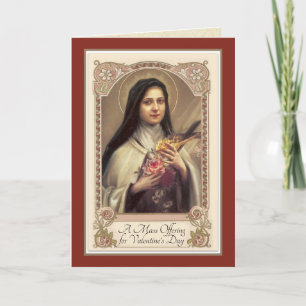 St. Therese Mass Offering St. Valentines Day Card