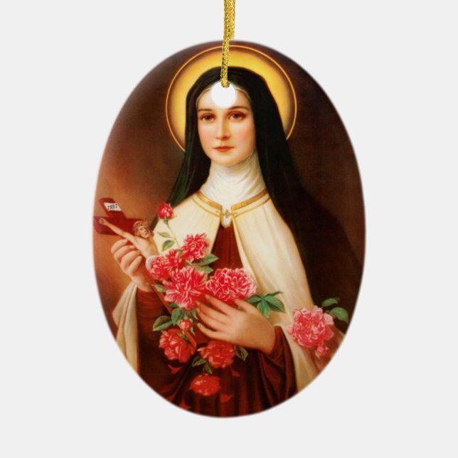 St. Thérèse of Lisieux Christmas Ornament (Front)
