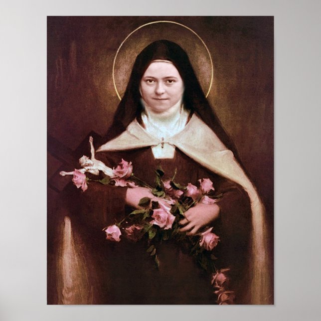 St Therese of Lisieux Devotional Image. Poster (Front)