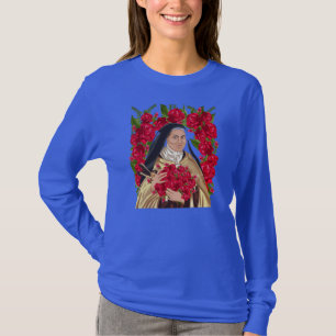 St Therese of Lisieux Flower Rose Christian T-Shirt
