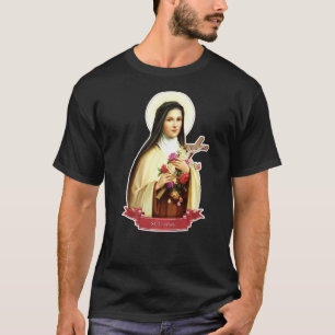 St Therese Of Lisieux Kids Little Flower Rose Cath T-Shirt