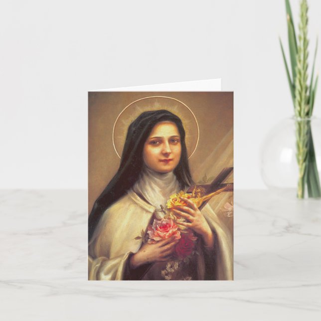 St. Therese of Lisieux Little Flower w/prayer Card (Front)
