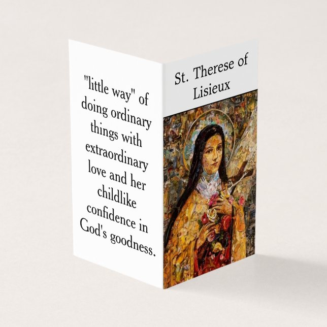 St. Therese of Lisieux Prayer Card (Outside)