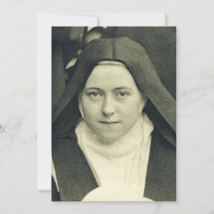 St. Therese of Lisieux Shower of Roses Sacred Art Holiday Card