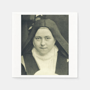 St. Therese of Lisieux Shower of Roses Sacred Art Napkin