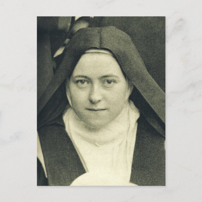 St. Therese of Lisieux Shower of Roses Sacred Art Postcard (Front)
