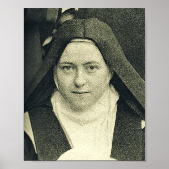 St. Therese of Lisieux Shower of Roses Sacred Art Poster (Front)