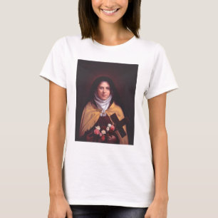 St. Therese of Lisieux Shower of Roses Sacred Art T-Shirt