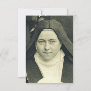 St. Therese of Lisieux Shower of Roses Sacred Art Thank You Card