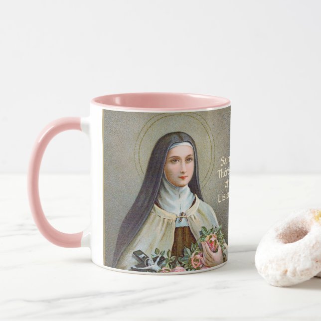 St. Therese of Lisieux the Little Flower (BJE 01) Mug (With Donut)