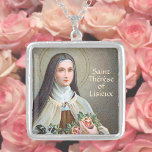 St. Therese of Lisieux the Little Flower (BJE 01) Silver Plated Necklace<br><div class="desc">Affectionately known as ‘The Little Flower, ’ St. Thérèse of Lisieux (1873-1897), who was canonised in 1925, is one of the most beloved saints of the Catholic Church. Thérèse, the youngest of the Martin children, was born into a devout French family: Both her parents Louis (1823-1894) and Zélie Martin (1831-1877)...</div>
