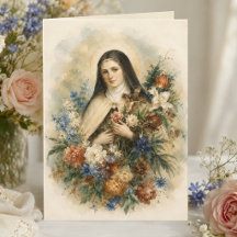 St. Thérèse of Lisieux Wildflower Bouquet Encourag