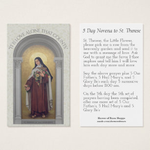 St. Therese of the Child Jesus Lisieux Holy Card