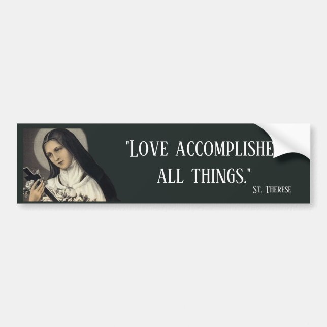St. Therese of the Child Jesus Little Flower Bumper Sticker (Front)