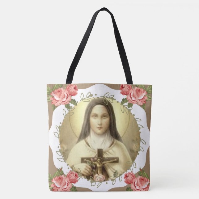 St. Therese of the Child Jesus Little Flower Tote Bag (Front)