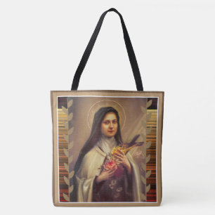 St. Therese of the Child Jesus Little Flower Tote Bag