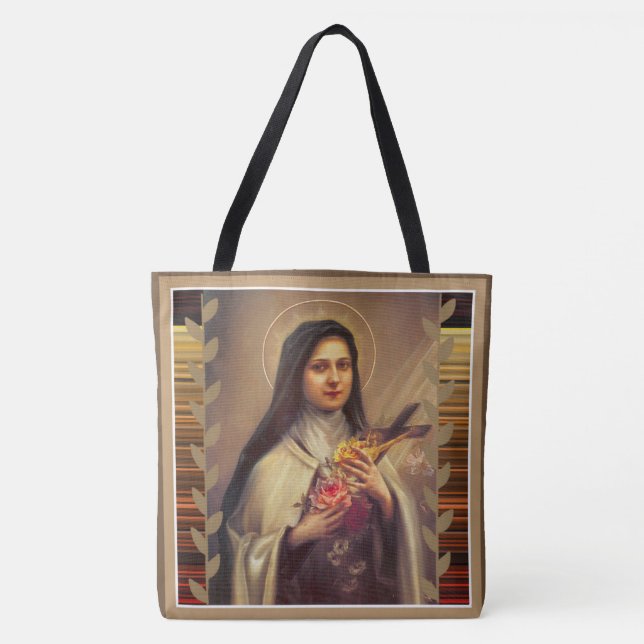 St. Therese of the Child Jesus Little Flower Tote Bag (Front)