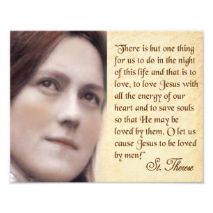 ST. THERESE ON LOVE. PHOTO PRINT