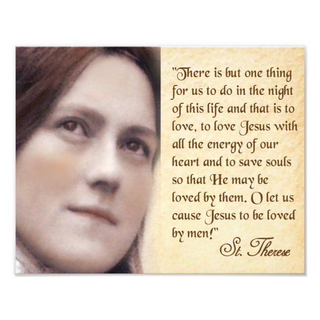 ST. THERESE ON LOVE. PHOTO PRINT (Front)