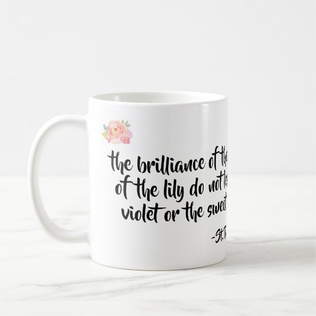 St. Therese Quote Mug (Left)
