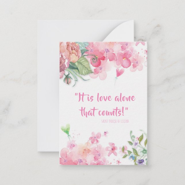 St. Therese Quote Valentines Cards (100 pk) (Front)