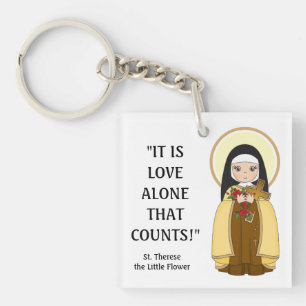St. Therese Religious Carmelite Nun Quotes Key Ring