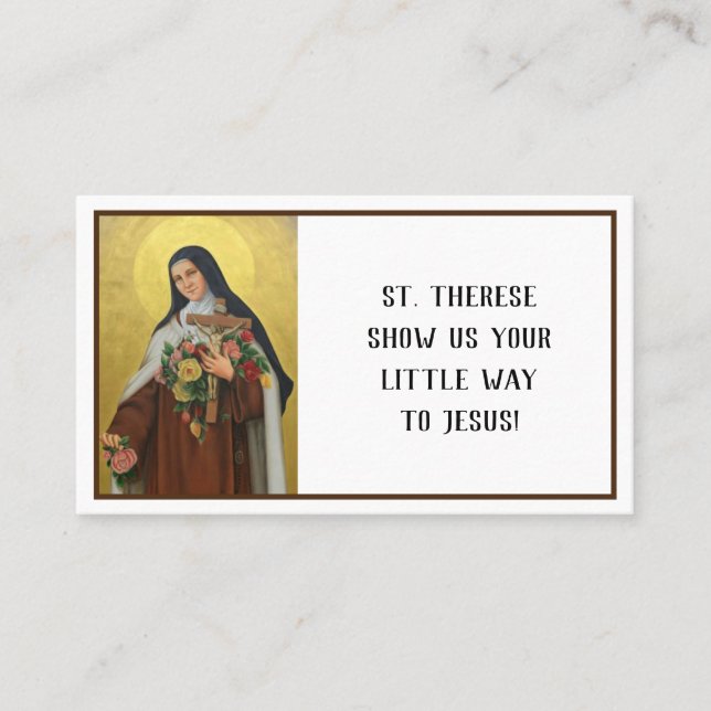 St. Therese  Religious  Prayer Holy Cards (Front)