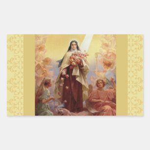 St. Therese the Little Flower Angels Rectangular Sticker