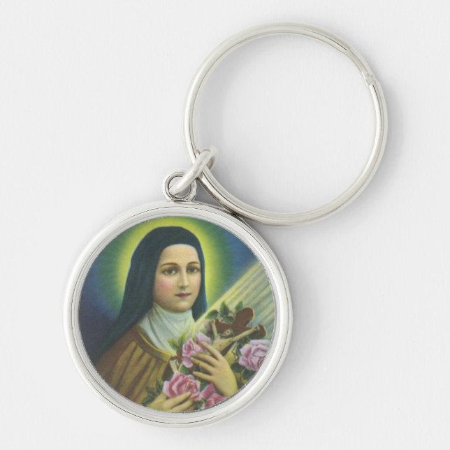 St. Therese the Little Flower Carmelite Catholic Key Ring (Front)