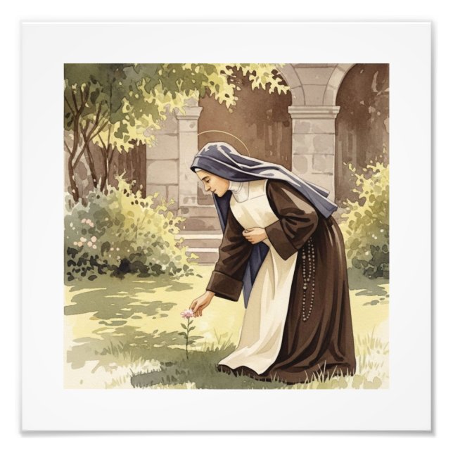 St Therese  "The Little Flower", Catholic Art  Photo Print (Front)