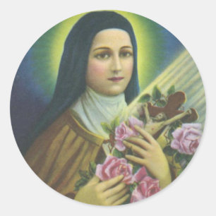 St. Therese the Little Flower Catholic Carmelite Classic Round Sticker