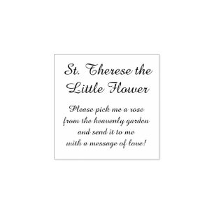 St. Therese the Little Flower Prayer Rubber Stamp