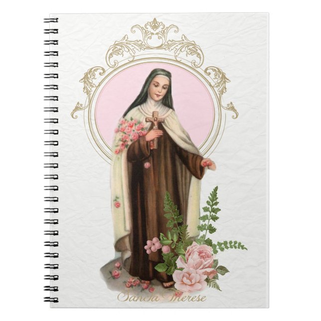 St. Therese the Little Flower Religious Vintage Notebook (Front)