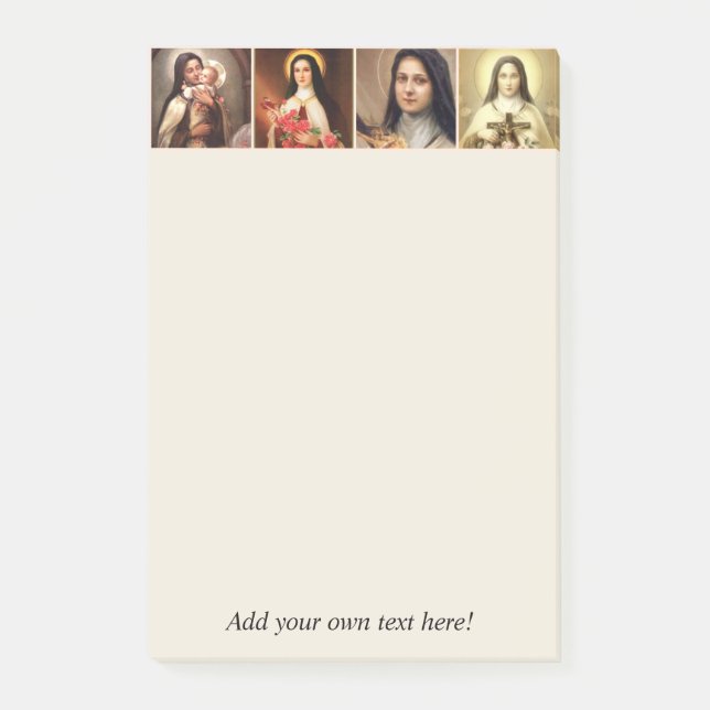 St. Therese the Little Flower Roses Crucifix Post-it Notes (Front)