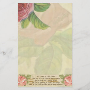 St. Therese the Little Flower Roses Crucifix Stationery